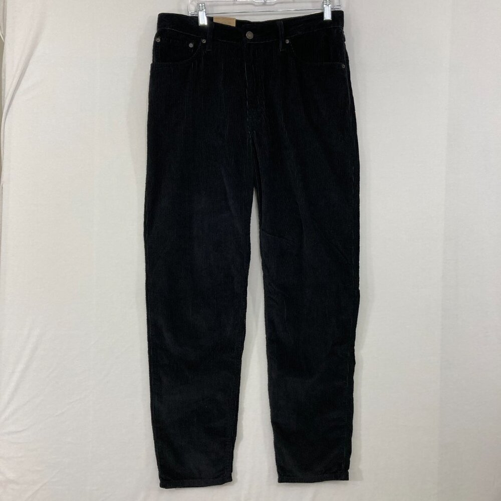 New‎ Levi's Women's 31x30 High Waisted Mom Jeans Black Corduroy Straight Pants